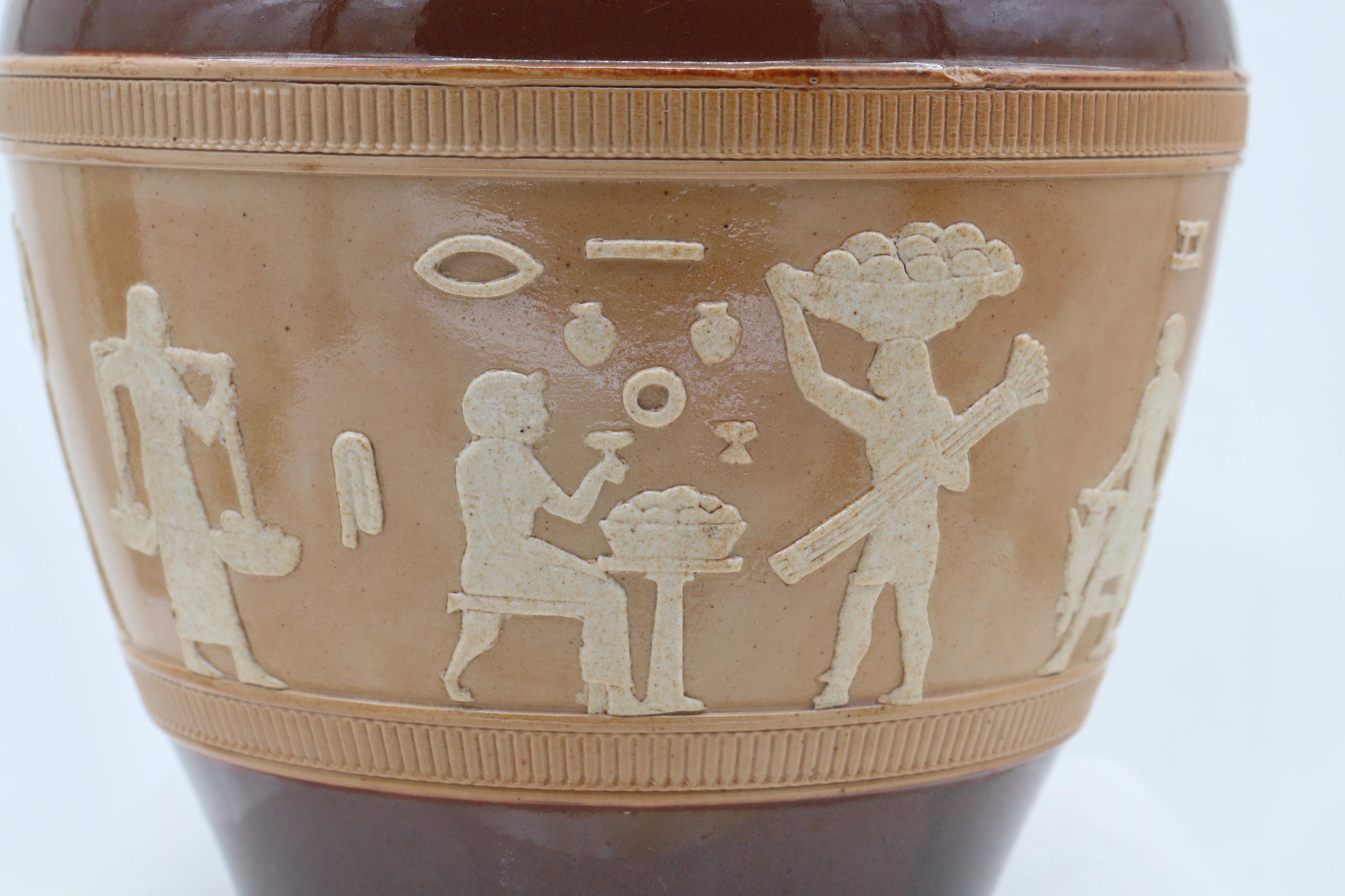 Doulton Lambeth Stoneware Egyptian Revival pitcher For Sale 2