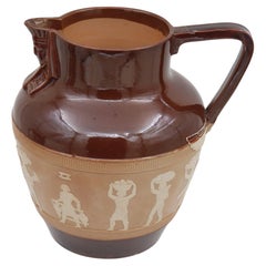 Antique Doulton Lambeth Stoneware Egyptian Revival pitcher