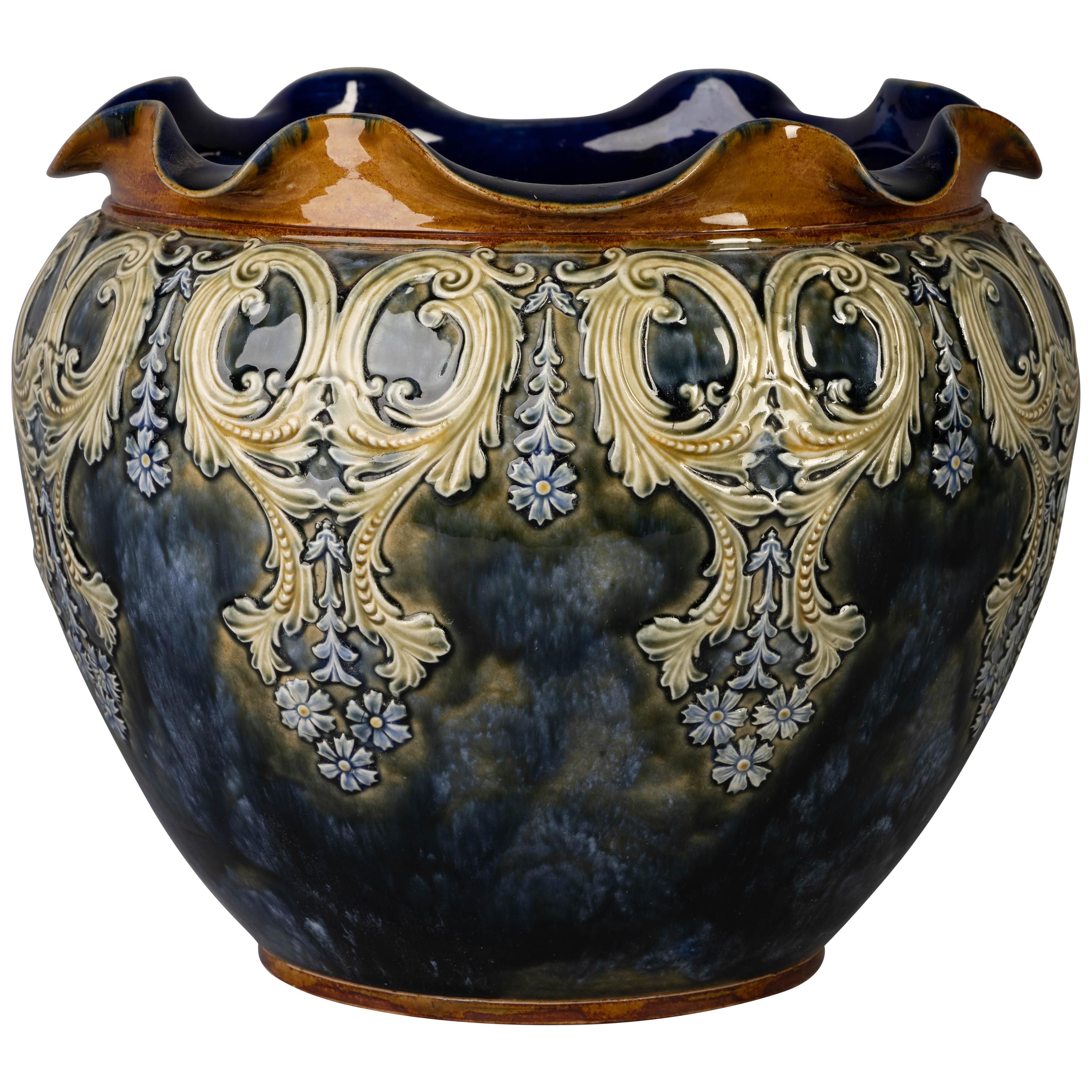 Doulton Lambeth Stoneware Jardinière, circa 1890 For Sale at 1stDibs