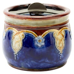 Pot à tabac Doulton Lambeth en grès 19ème siècle