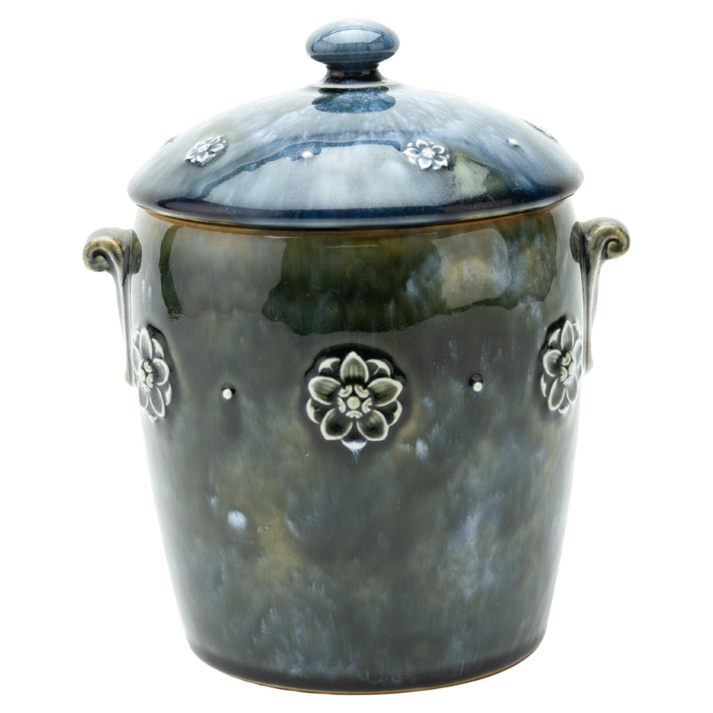 Doulton Lambeth Stoneware Tobacco Jar 19th Century For Sale