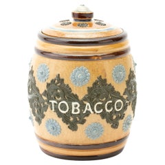 Doulton Lambeth Stoneware Tobacco Jar 19th Century