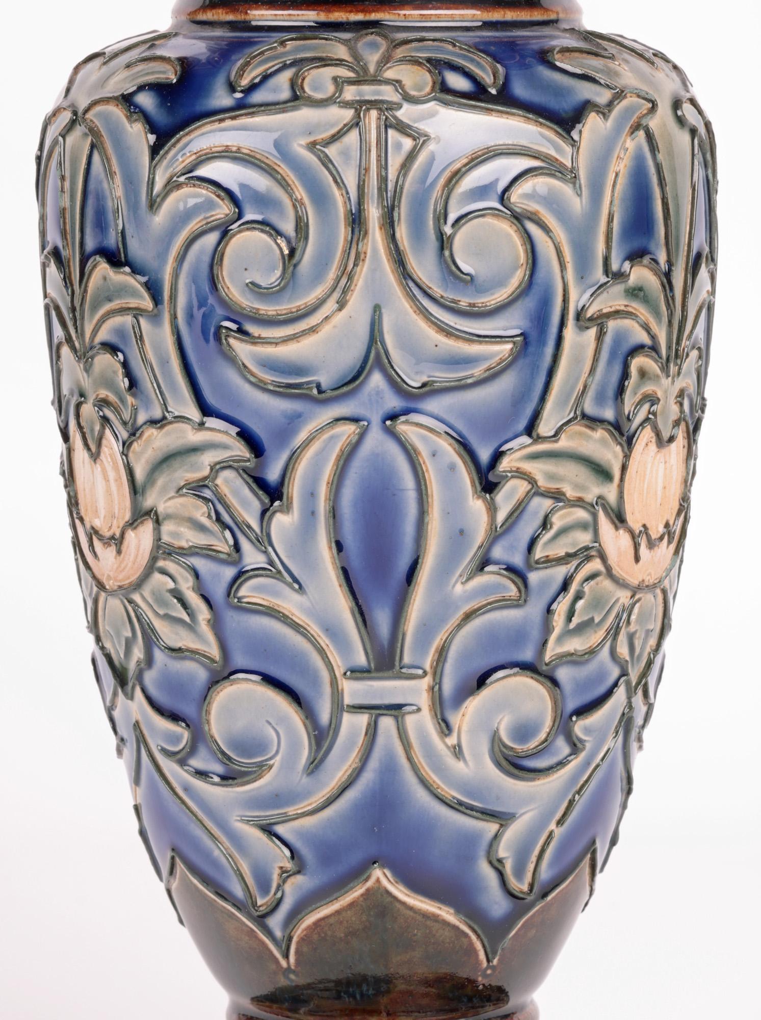 Doulton Lambeth Stylized Floral Design Vase by Eliza Simmance 4