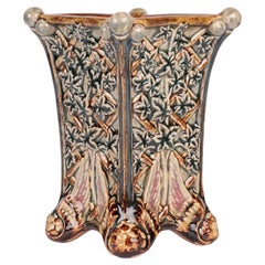 Doulton Lambeth Unusual Winged Foot Vase by Jane S Hurst 1880 
