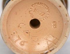 Doulton Lambeth Urn Shaped Leaf Pattern Salt