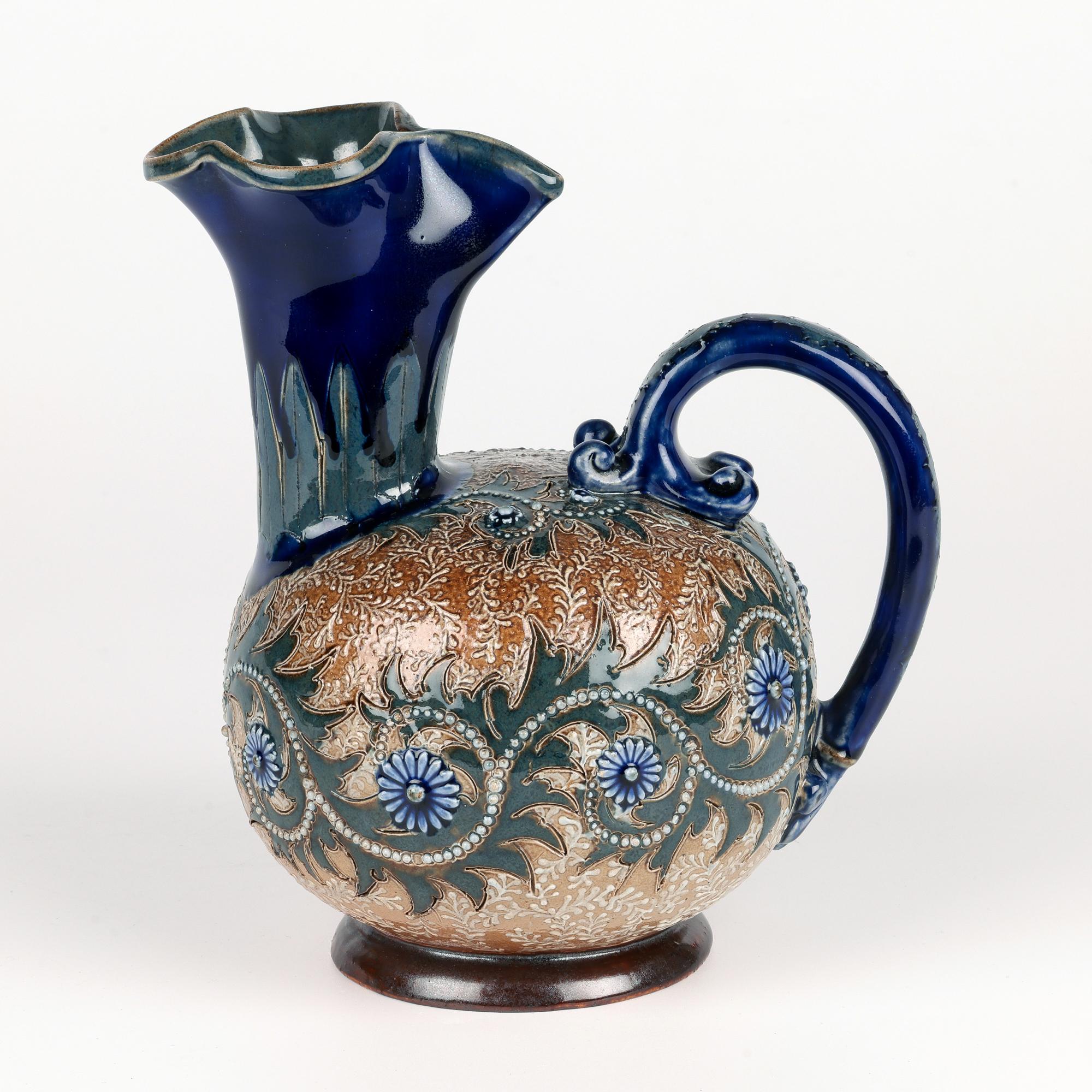 Doulton Lambeth Zoomorphic Stylized Art Pottery Jug di Eliza L. Hubert in vendita 5