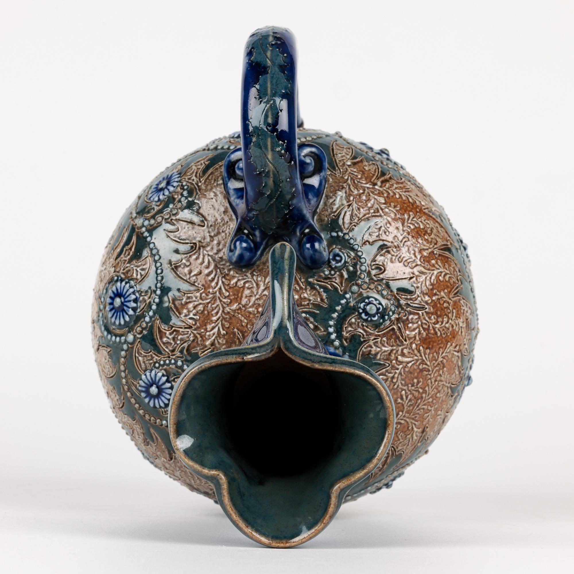Doulton Lambeth Zoomorphic Stylized Art Pottery Jug di Eliza L. Hubert in vendita 7