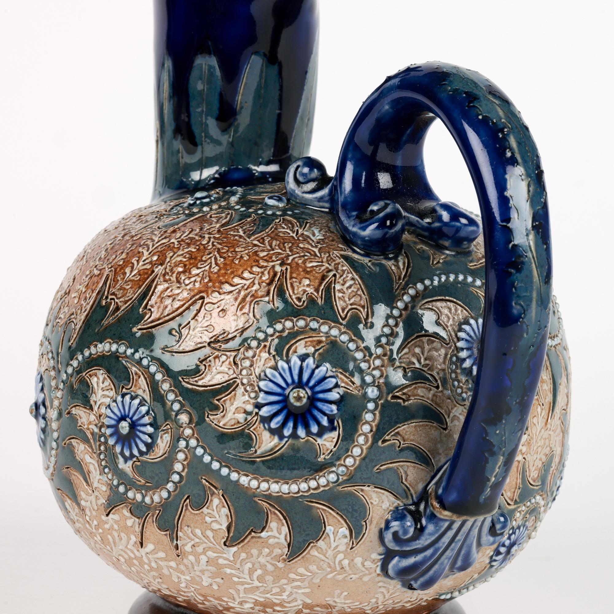 Doulton Lambeth Zoomorphic Stylized Art Pottery Jug di Eliza L. Hubert in vendita 1