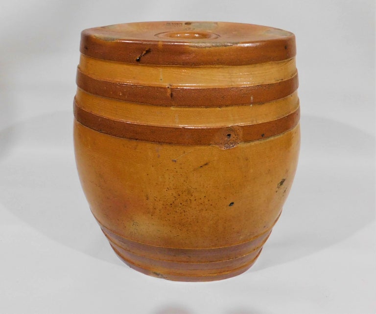 Doulton Watts Lambeth Stoneware Pottery Irish Whiskey Liquor Cask For