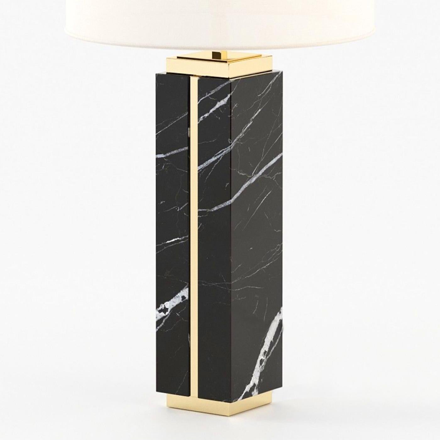 Gilt Dounia Marble Table Lamp For Sale