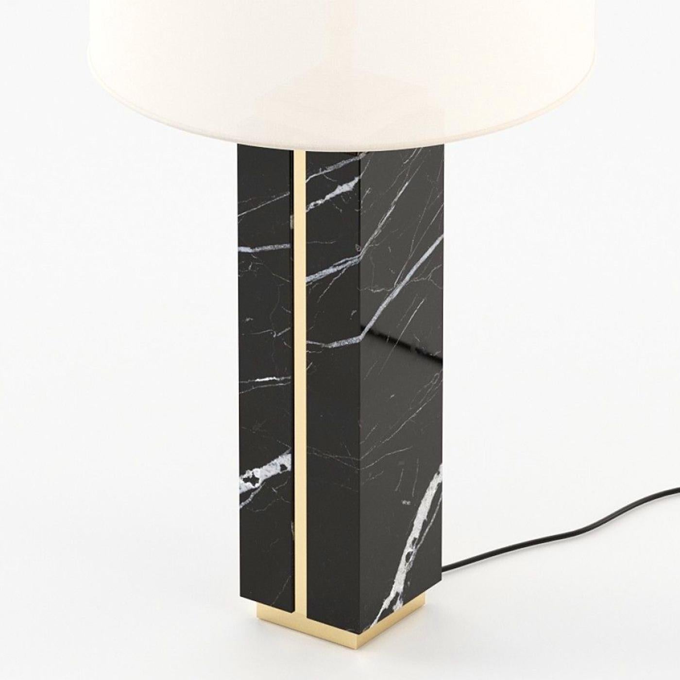 Stainless Steel Dounia Marble Table Lamp For Sale