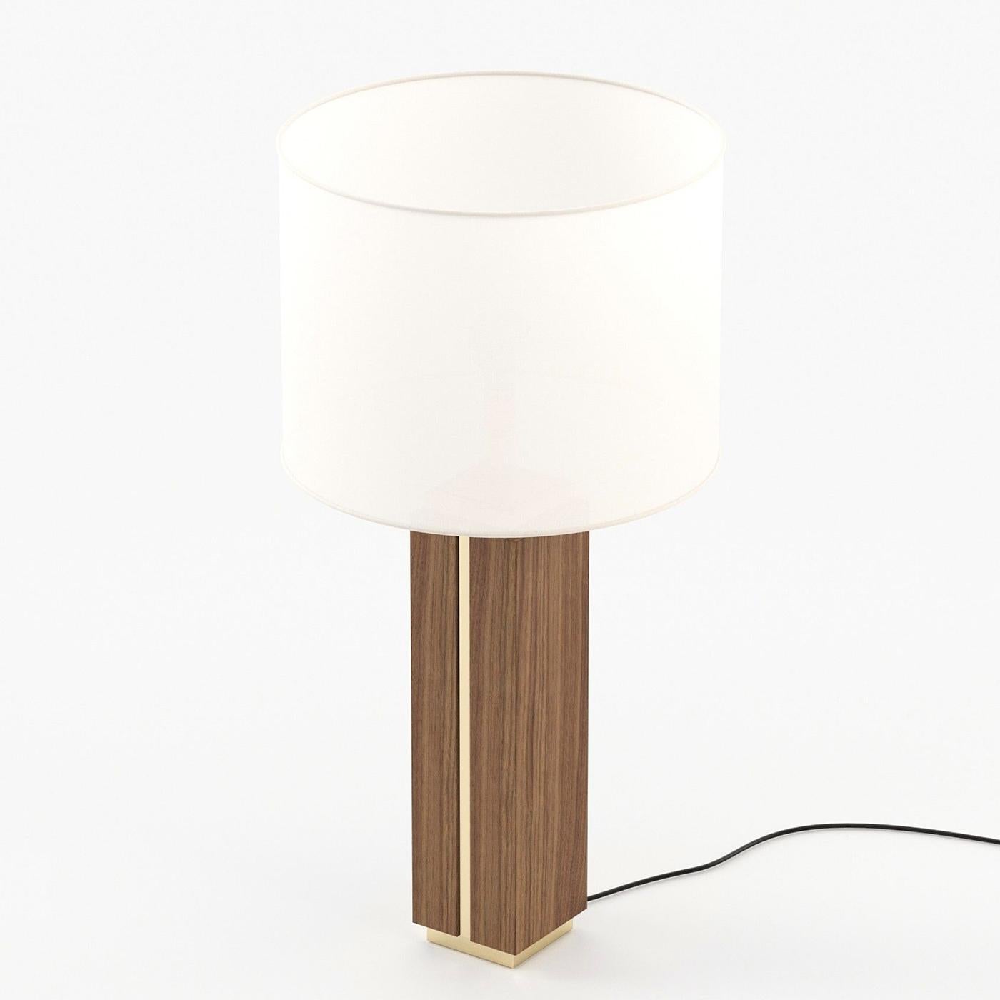 Contemporary Dounia Walnut Table Lamp For Sale
