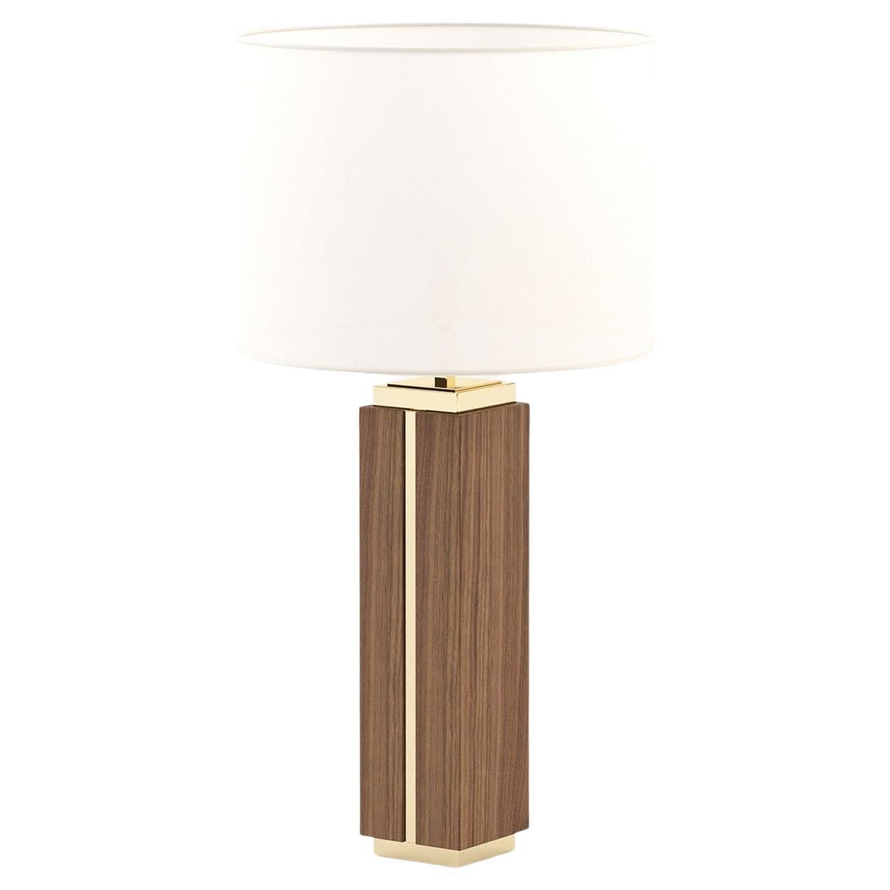 Dounia Walnut Table Lamp