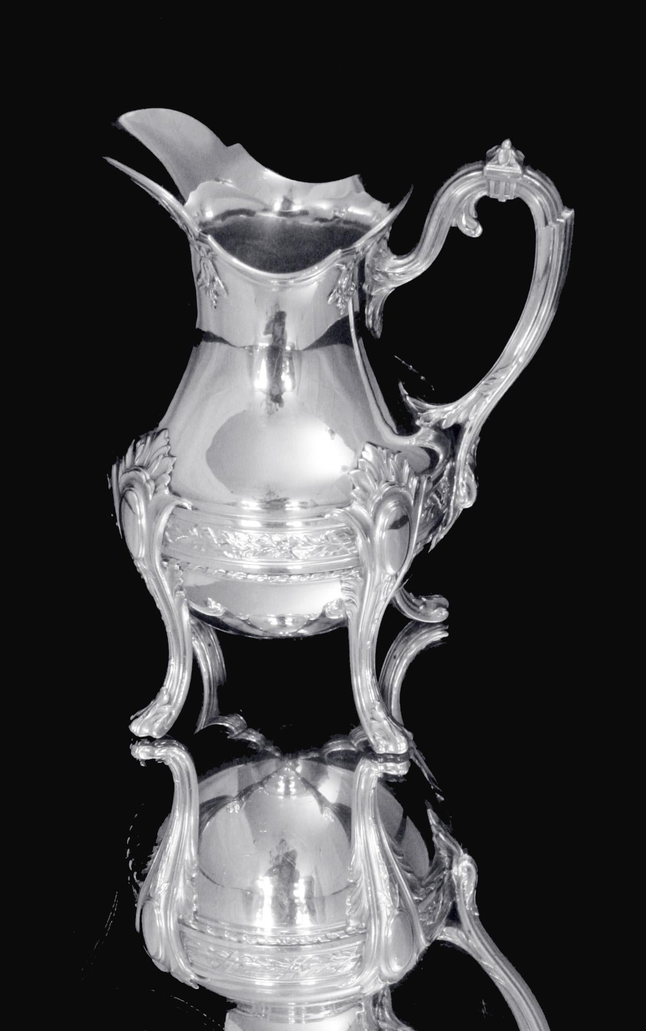 Doutre Roussel - Set da tè 5 pezzi in argento 950 francese antico + vassoio di servizio! in vendita 9
