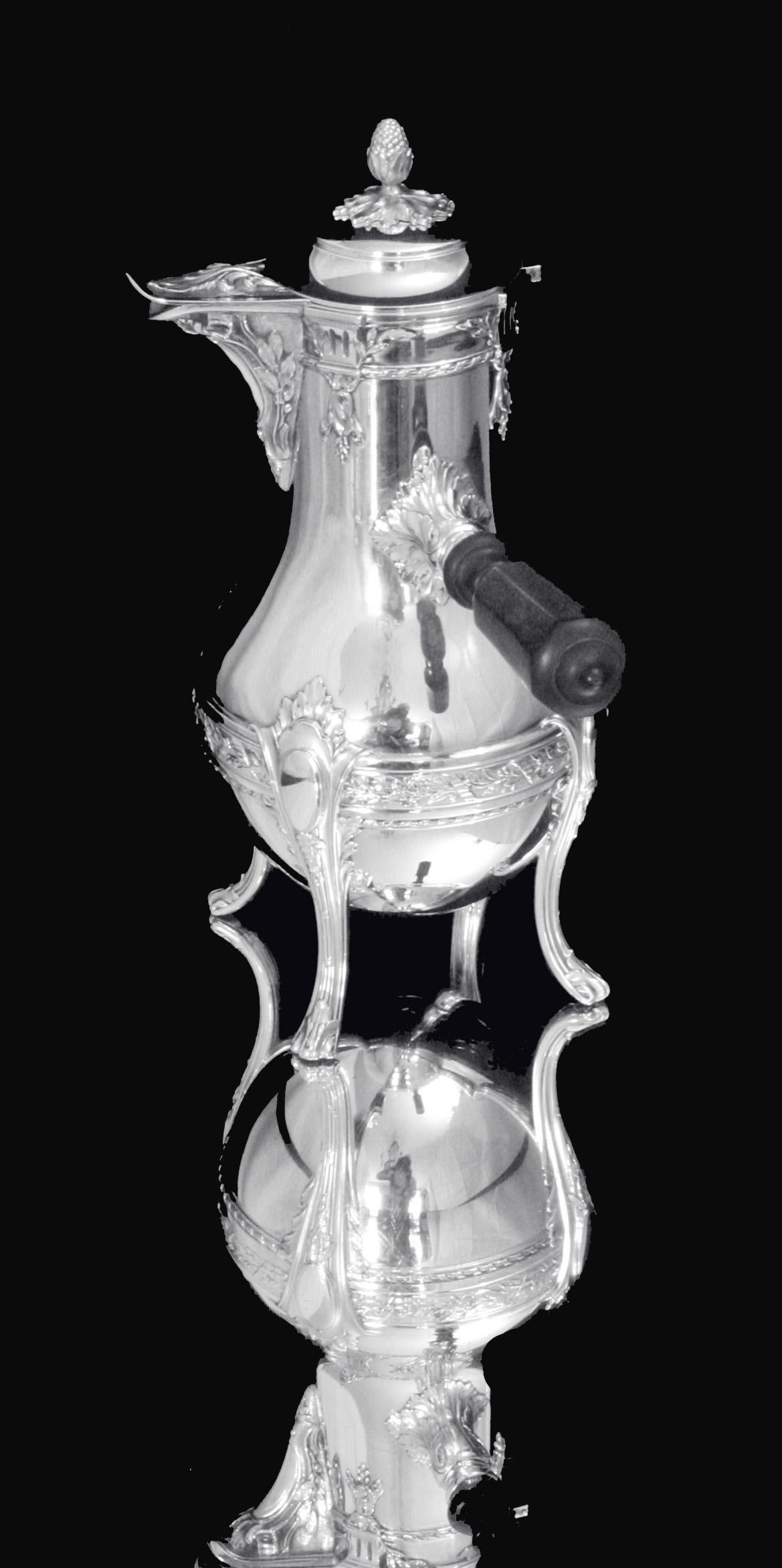 Doutre Roussel - Set da tè 5 pezzi in argento 950 francese antico + vassoio di servizio! in vendita 1