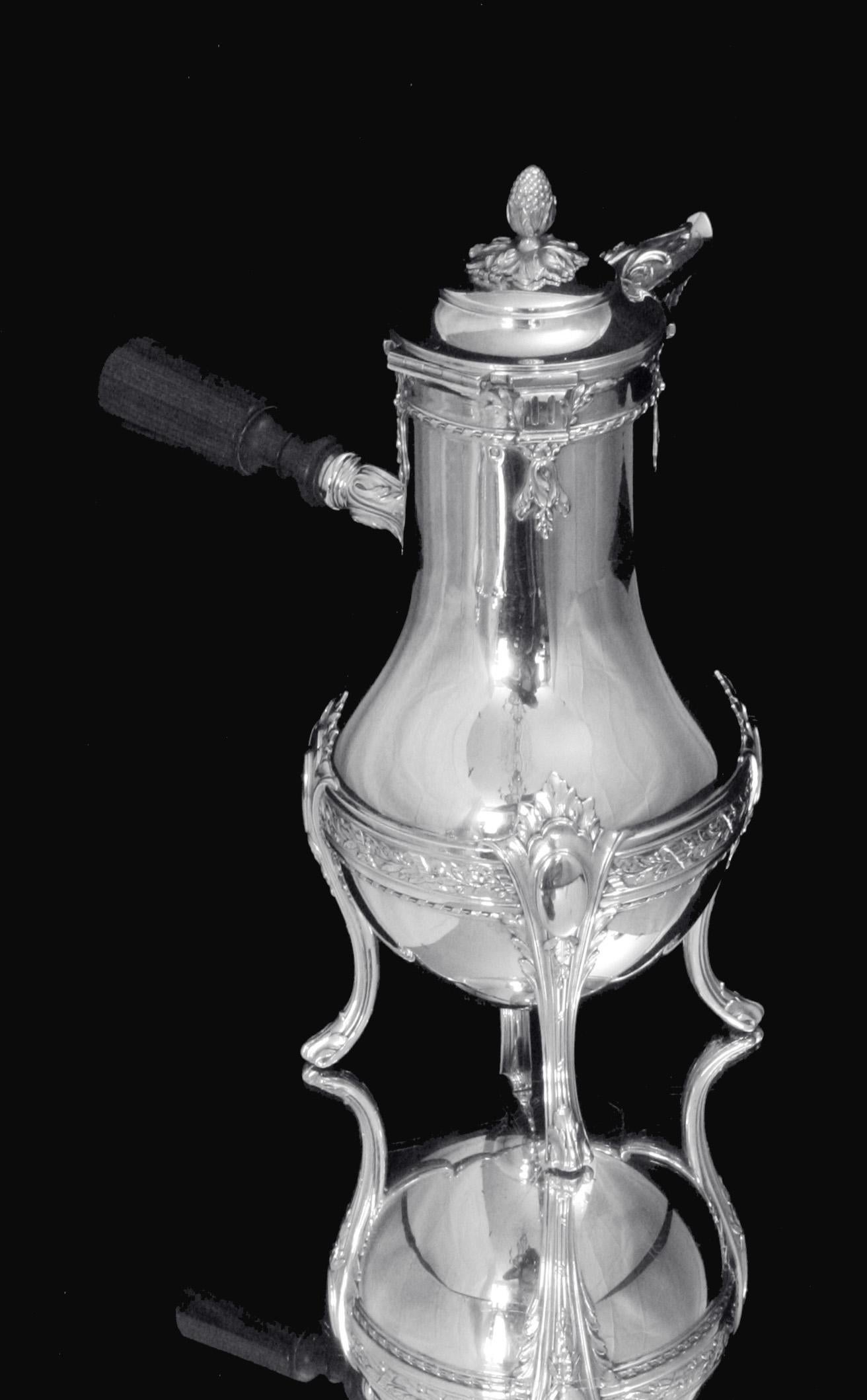 Doutre Roussel - Set da tè 5 pezzi in argento 950 francese antico + vassoio di servizio! in vendita 2