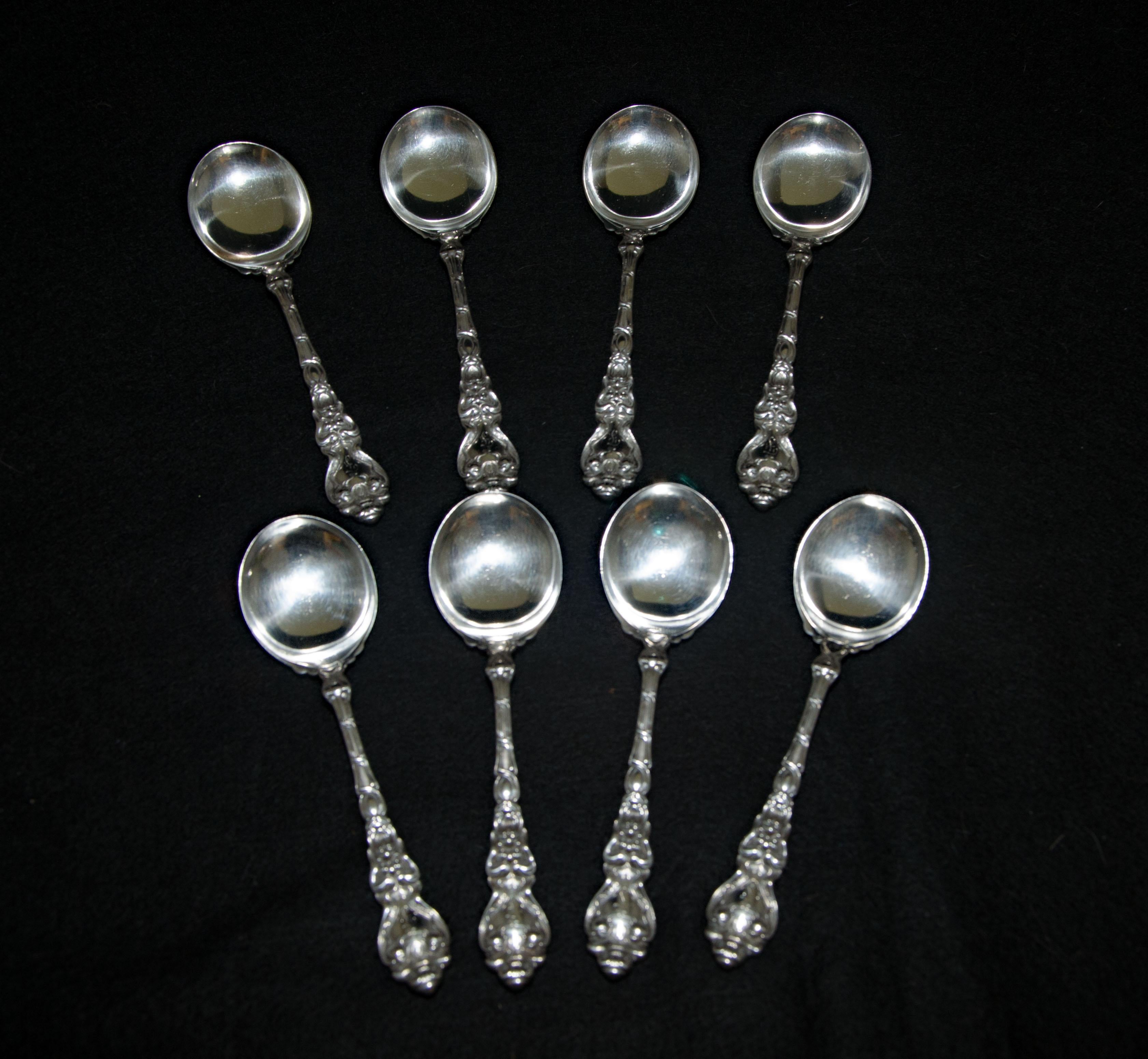 Douvaine by Unger Brothers Art Nouveau Sterling Silver Flatware 75 Pieces For Sale 2