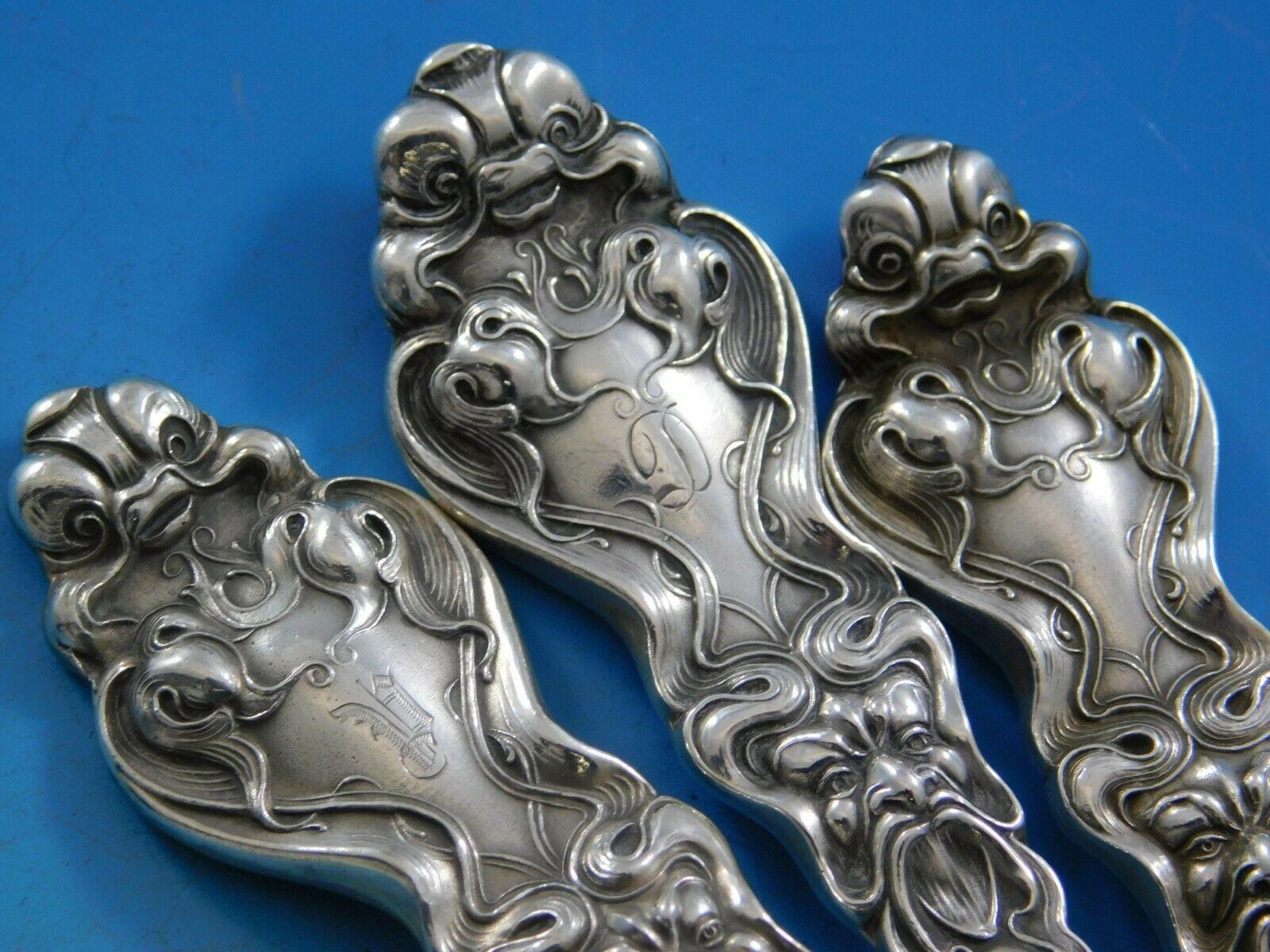 Douvaine by Unger Sterling Silver Flatware Service Set 68 Pieces Art Nouveau 1