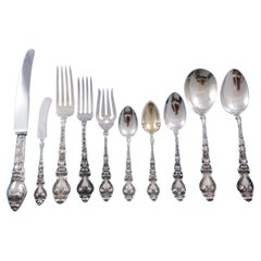 Douvaine by Unger Sterling Silver Flatware Set Service 144 Pieces Dinner Rare