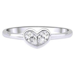 0,32 Karat Diamant Herz-Illusion-Ring