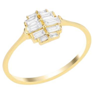 0.35ct - Art-Deco Baguette Diamond Ring
