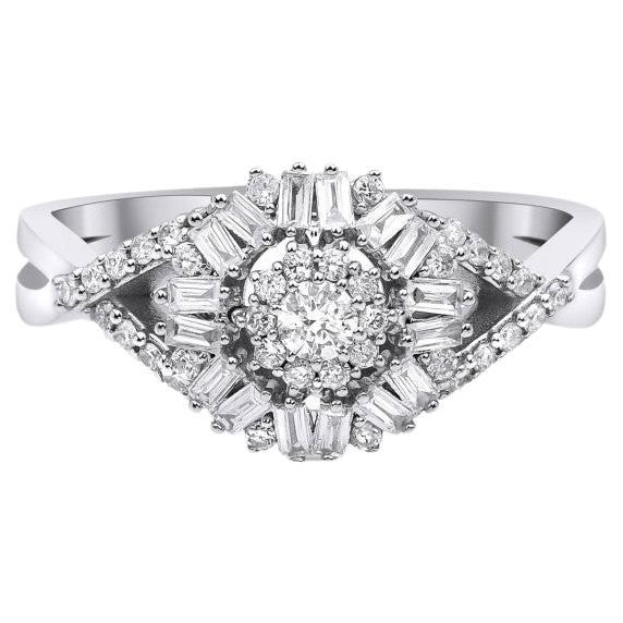 0.52ct Baguette Diamond Cluster Ring For Sale