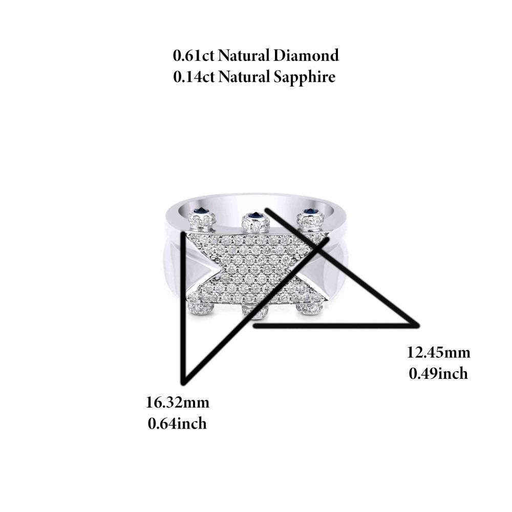 0.75ct Diamond Pave Shreiff Ring For Sale 1