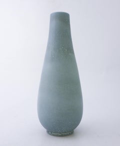 Dove Blue Ceramic Vase Gunnar Nylund, Rörstrand, Scandinavian Midcentury Vintage