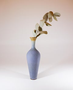 Dove Blue Steingutvase – Berndt Friberg, Gustavsberg 1956