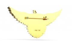 Dove Brooch, 18K Gold