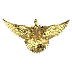 Dove Brooch, 18K Gold