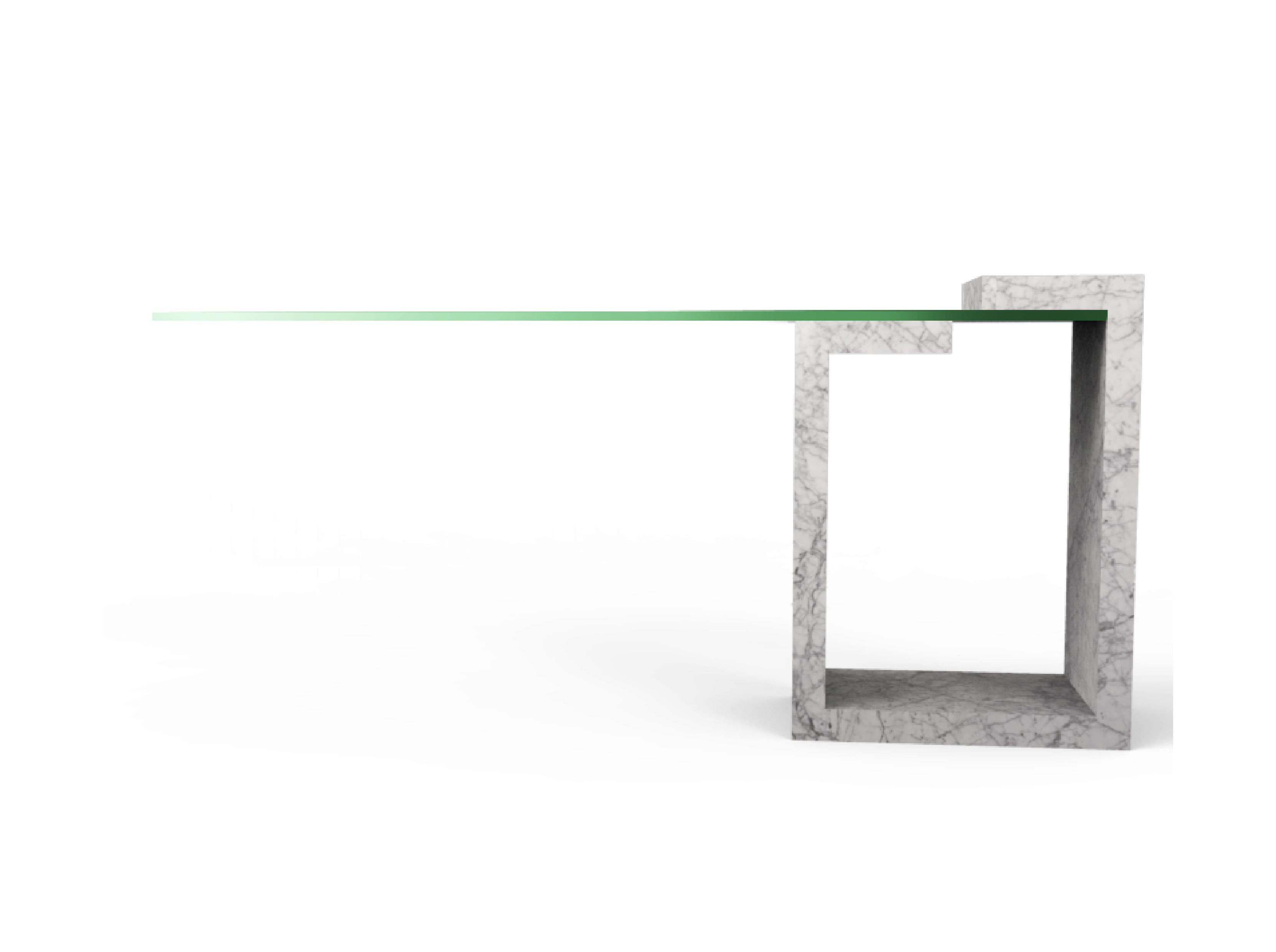 Consola de Mármol Italiano de Carrara Diseño Contemporáneo Joaquín Moll España en venta 3