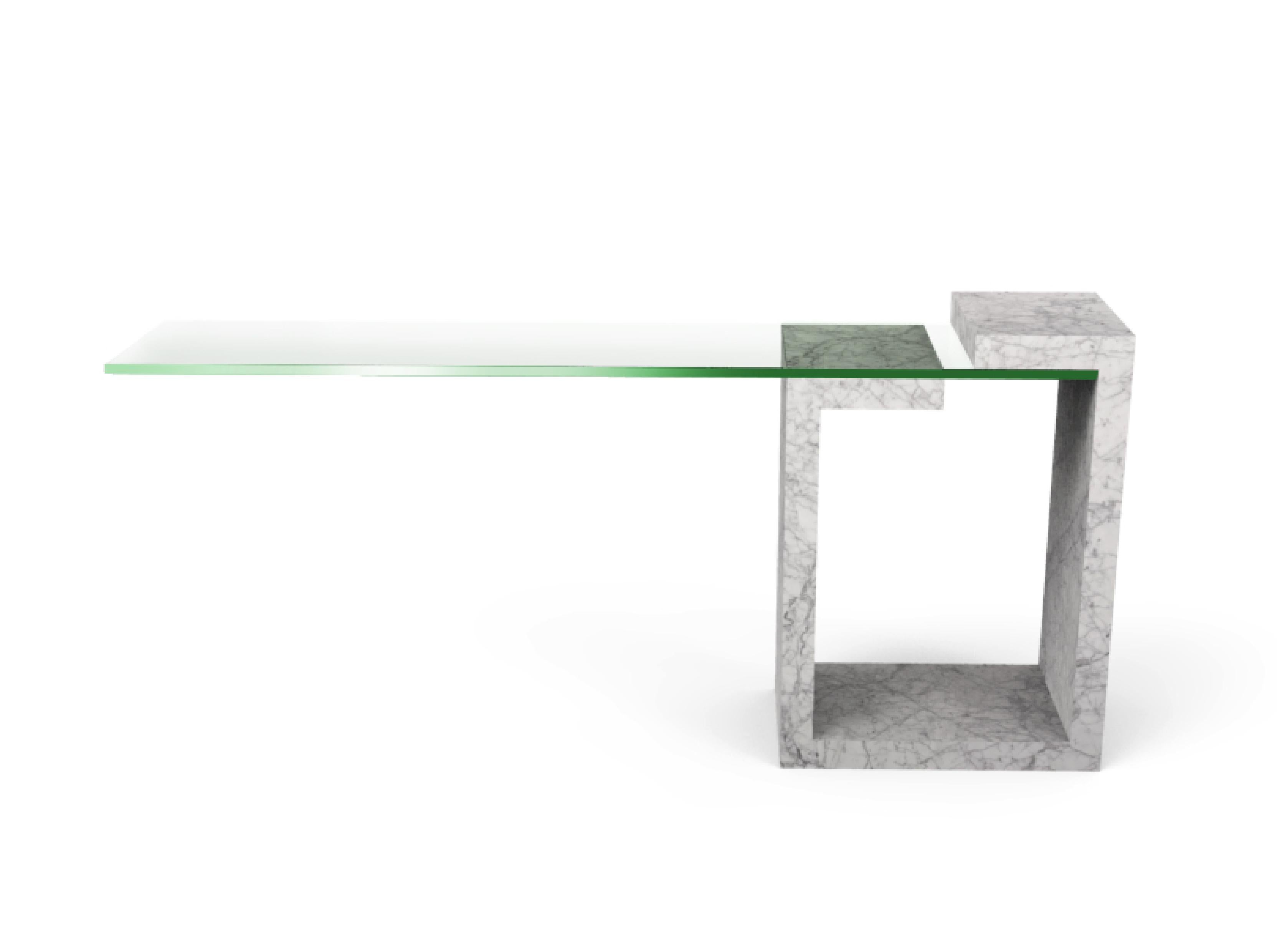 Consola de Mármol Italiano de Carrara Diseño Contemporáneo Joaquín Moll España en venta 6