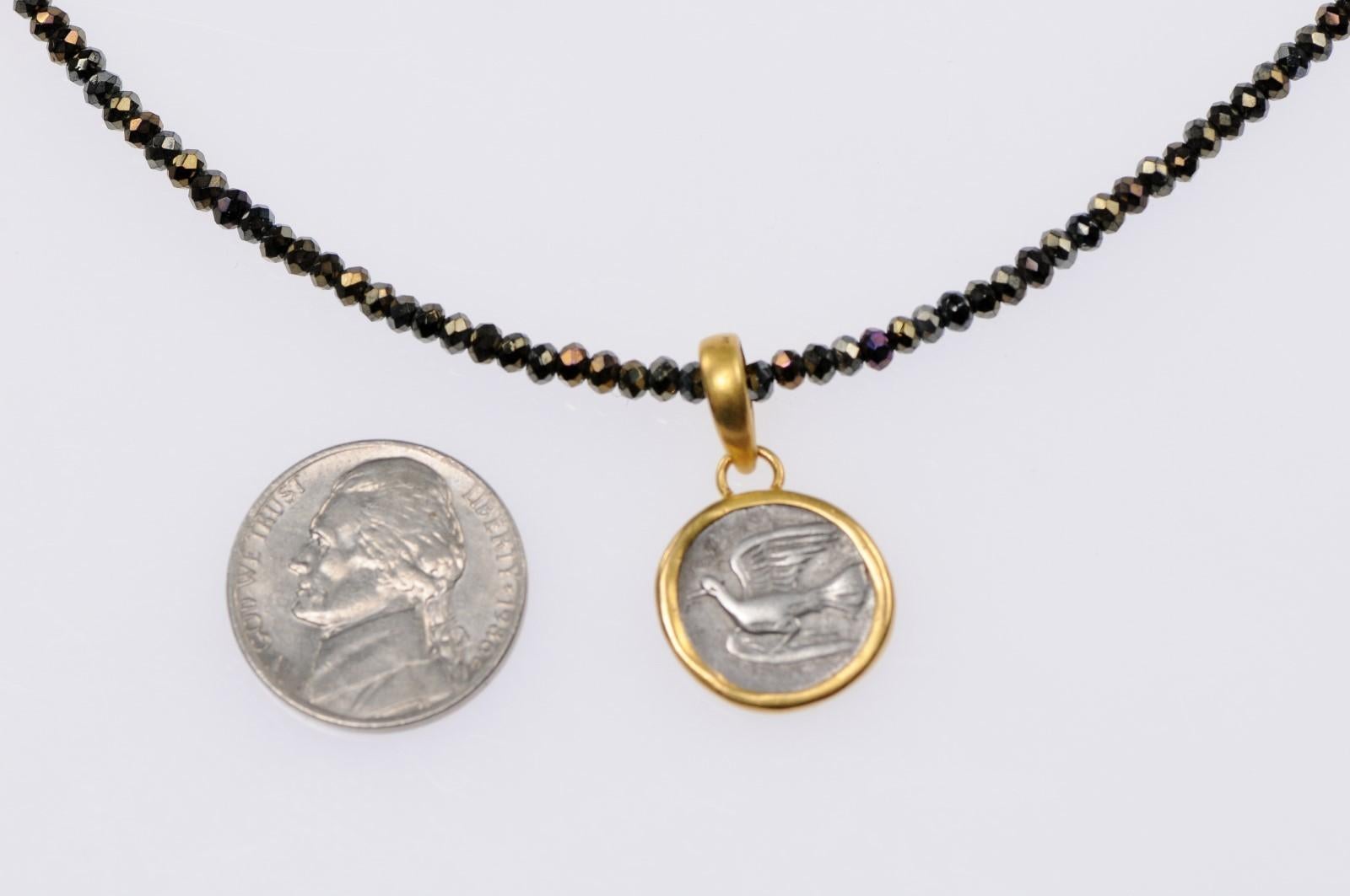 Women's or Men's Dove & Chimeara 1/4 Stater Pendant (Chain for display only) For Sale