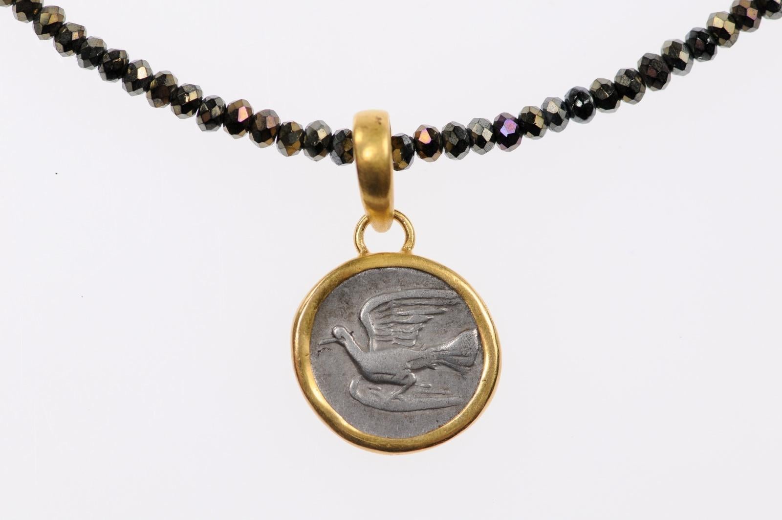 Dove & Chimeara 1/4 Stater Pendant (Chain for display only) For Sale 1