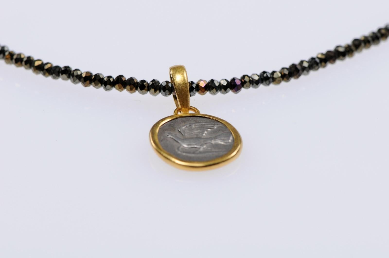 Dove & Chimeara 1/4 Stater Pendant (Chain for display only) For Sale 3