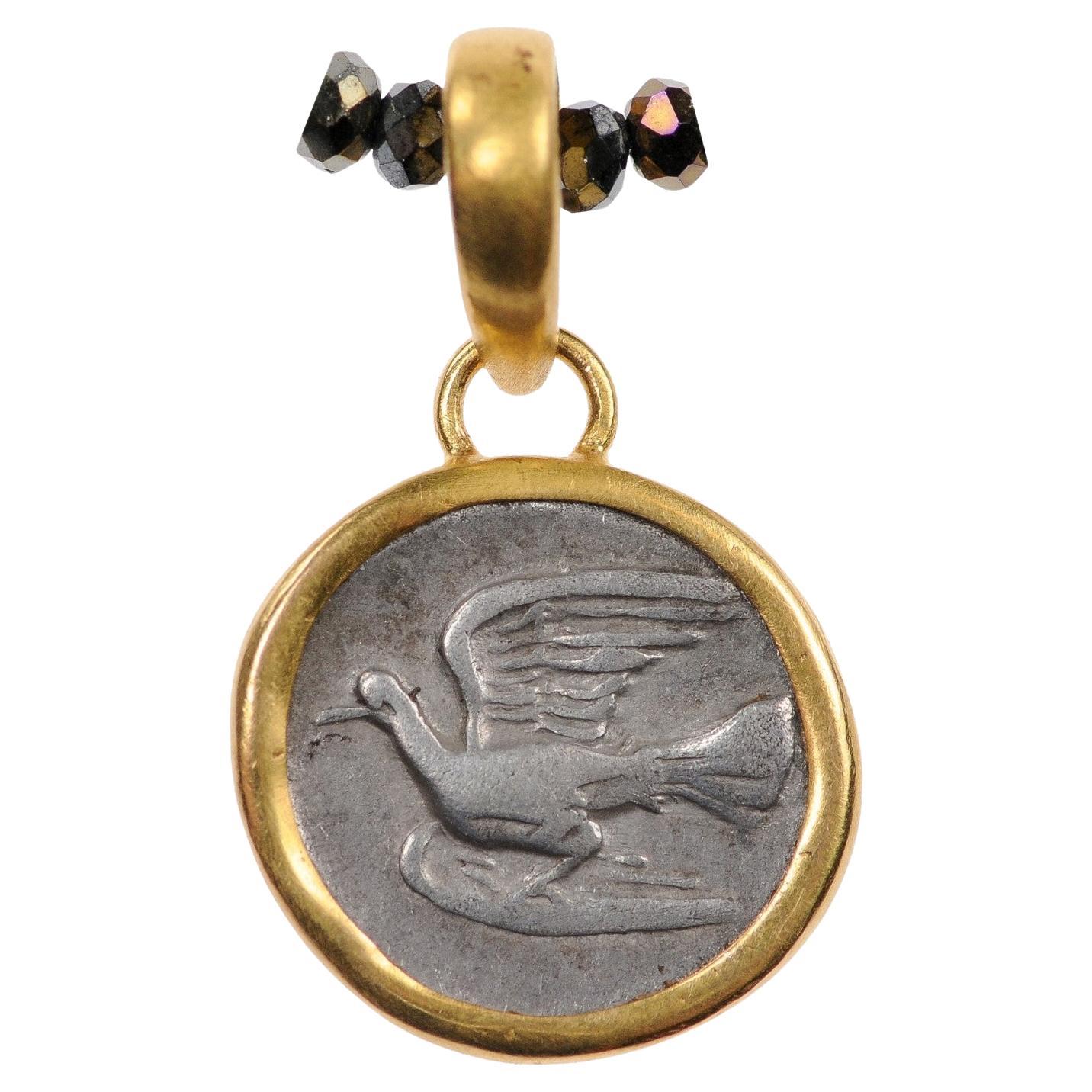 Dove & Chimeara 1/4 Stater Pendant (Chain for display only) For Sale