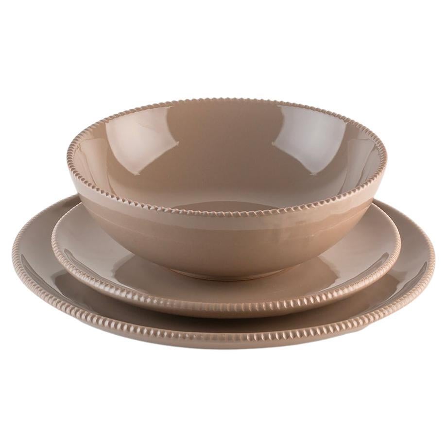 Platos almenados de paloma: Sopa, soporte, plato auxiliar para 4. Hecho a mano en Italia 2024 en venta