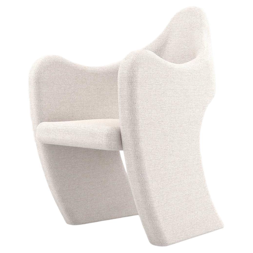 Dove dining chair - Modern Handcrafted Chairs Upholstered in White Fabric