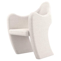 Dove dining chair - Modern Handcrafted Chairs Upholstered in White Fabric