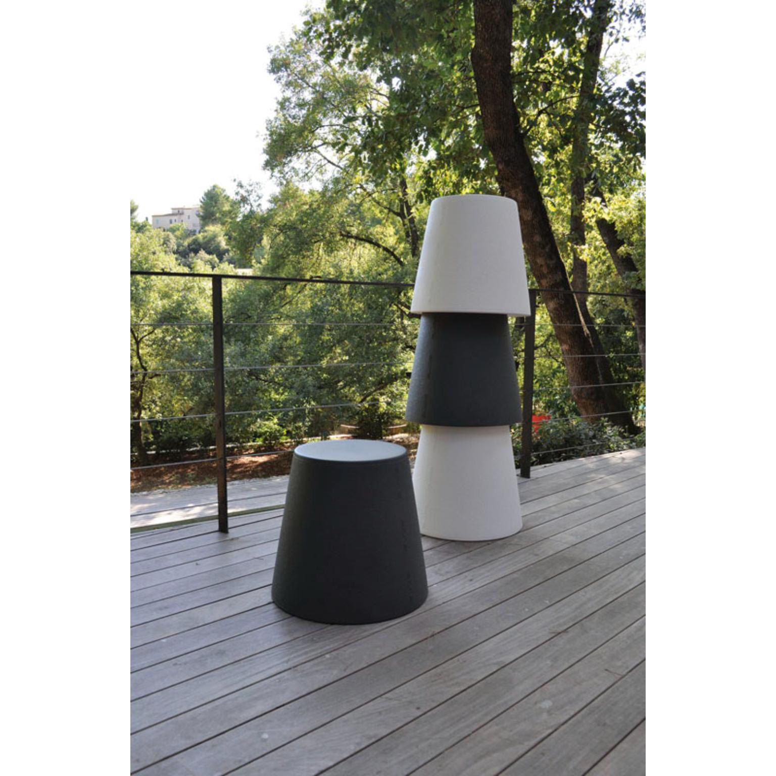 Post-Modern Dove Grey Ali Baba Stool by Giò Colonna Romano For Sale