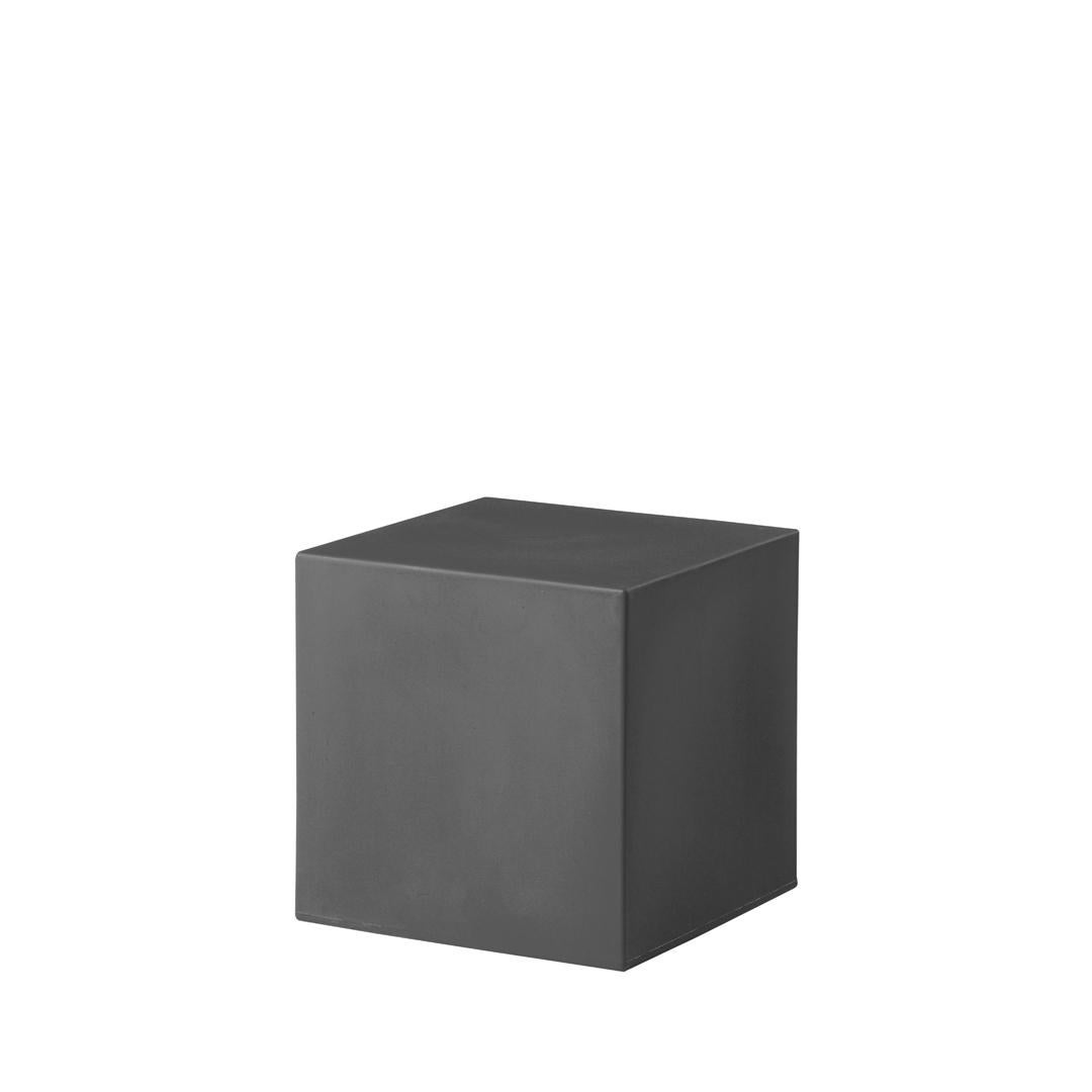 Other Dove Grey Cubo Pouf Stool by SLIDE Studio For Sale
