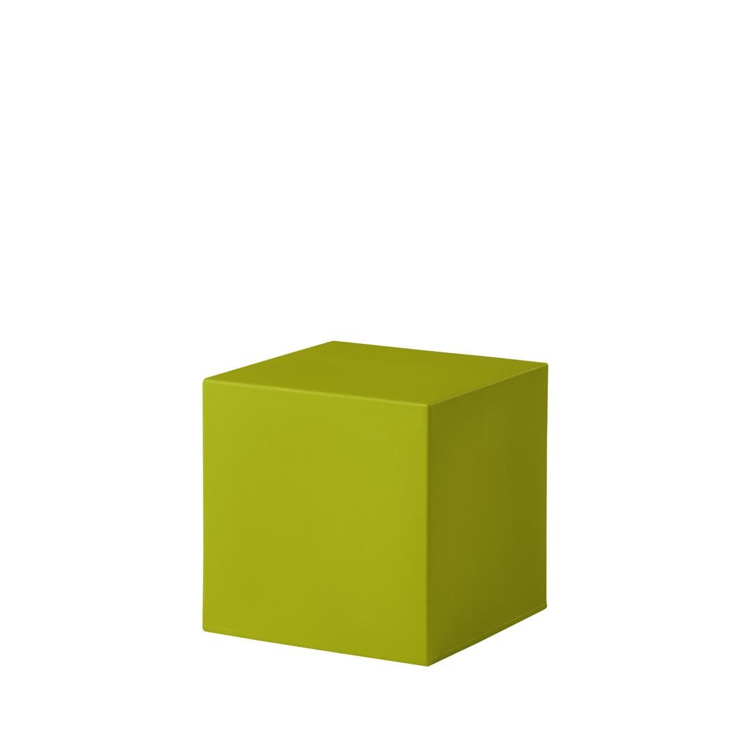 Other Dove Grey Cubo Pouf Stool by SLIDE Studio For Sale
