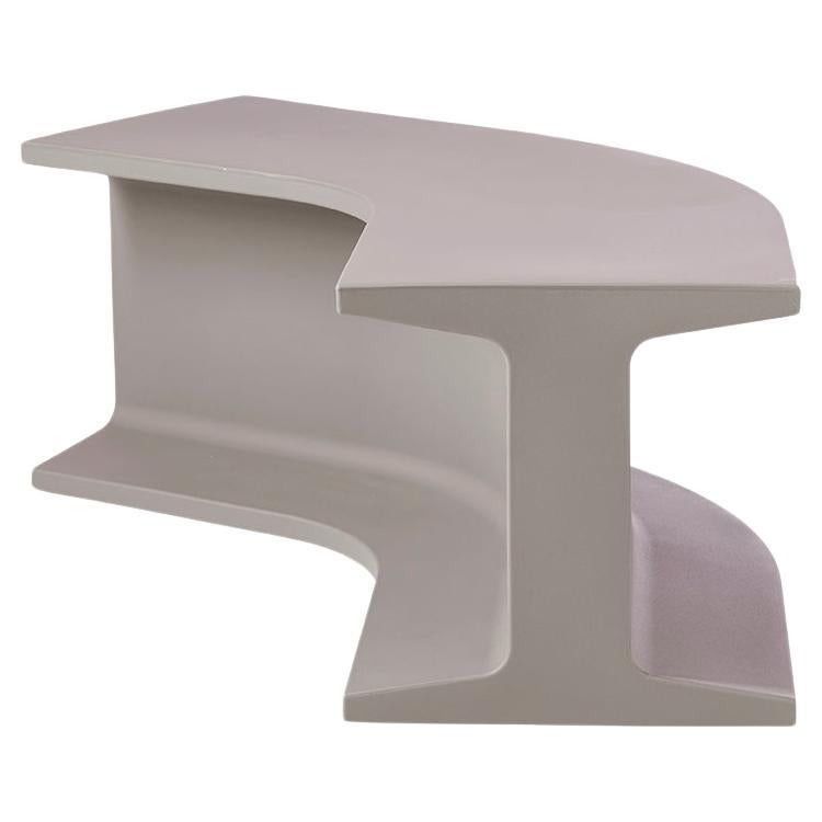 Banc modulaire en fer gris tourterelle par Sebastian Bergne