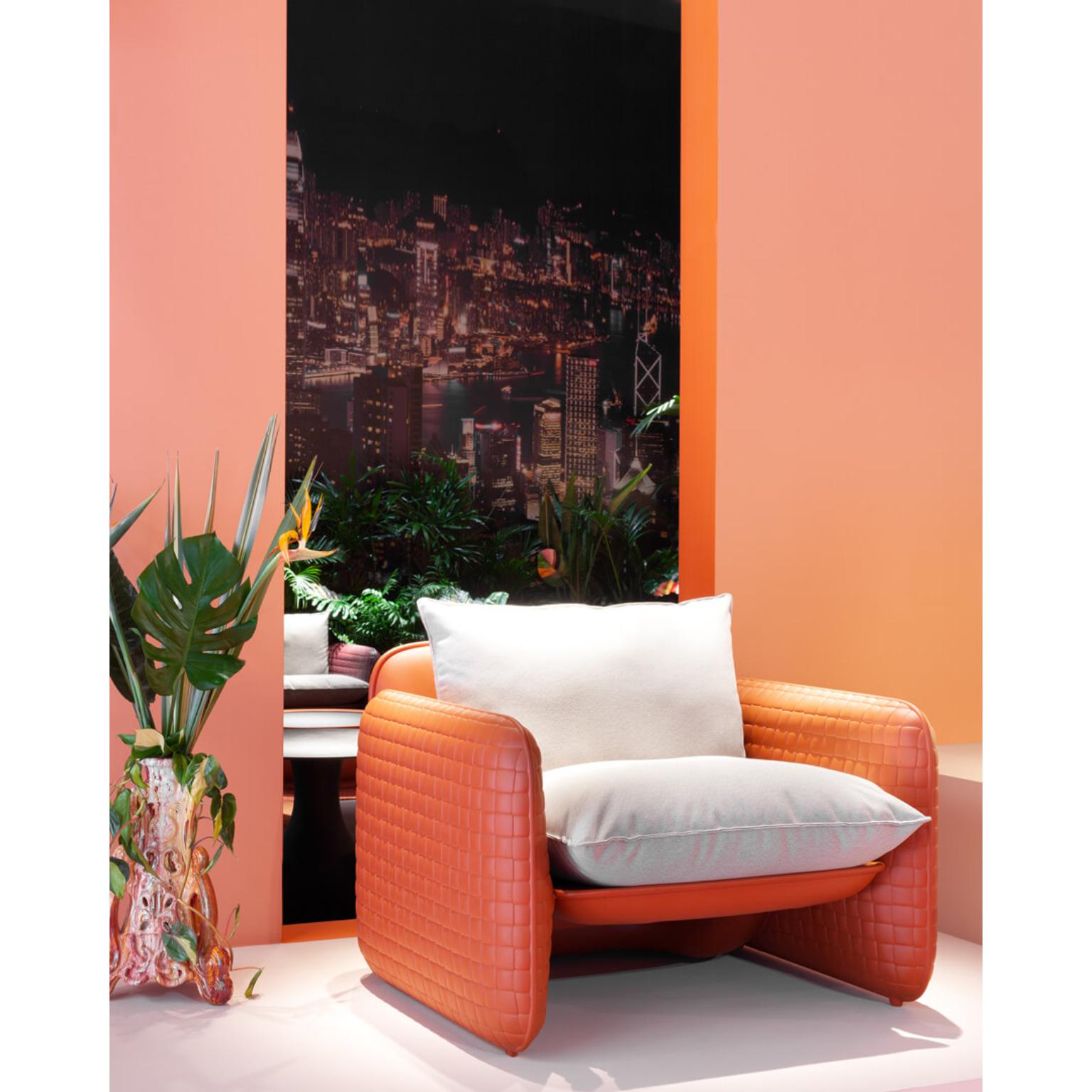 Post-Modern Dove Grey Mara Armchair by Lorenza Bozzoli For Sale
