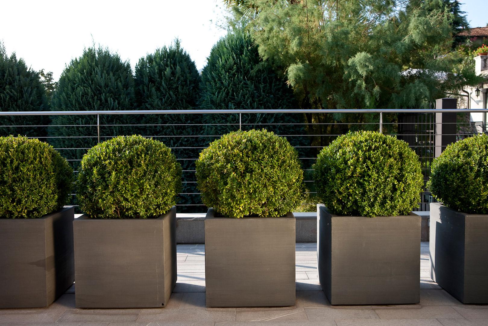 Italiano Vaso Dove Grey Quadra 45 di Giò Colonna Romano in vendita