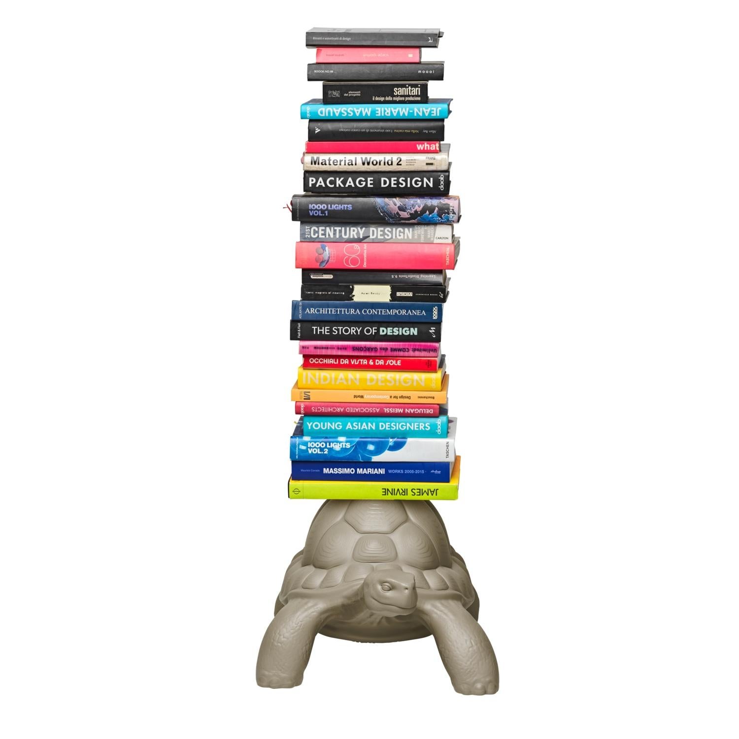 Taubengraues Schildkröten-Bücherregal, entworfen von Marcantonio, hergestellt in Italien (Moderne) im Angebot