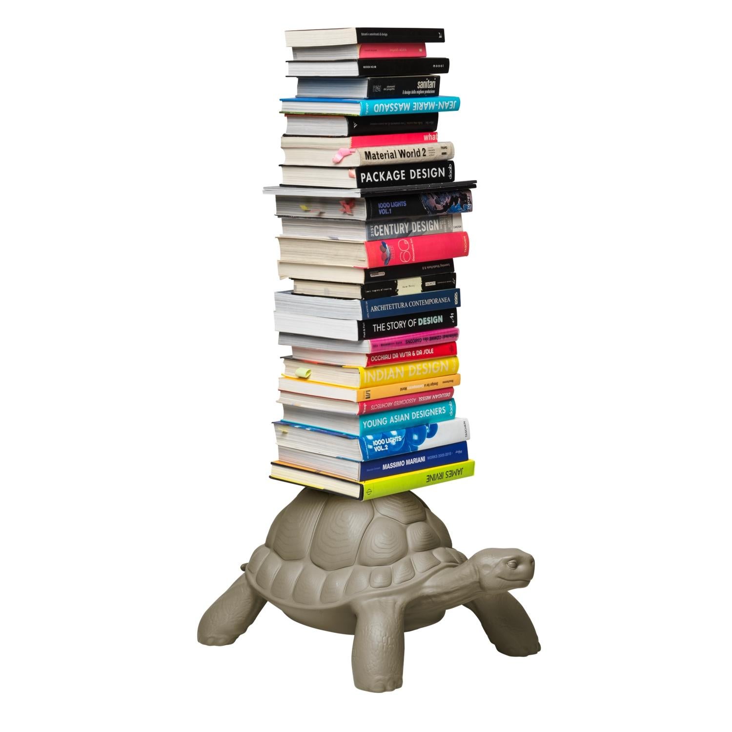 Taubengraues Schildkröten-Bücherregal, entworfen von Marcantonio, hergestellt in Italien (Italienisch) im Angebot