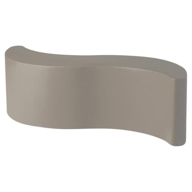 Dove Grey Wave Bench by Giò Colonna Romano