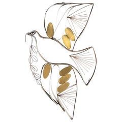 Dove of Peace Wall Sculpture by Curtis Jere circa 1978